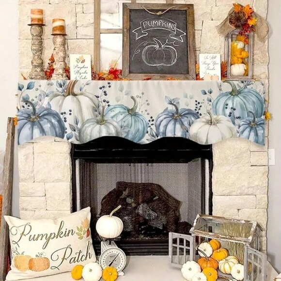Fall Holiday Halloween Thanksgiving Mantle Drape 79X20 - Picture 2 of 2